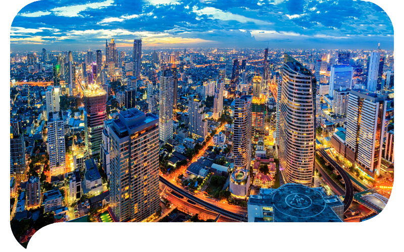 Panorama,Of,Bangkok,City,At,Twilight,,Thailand.